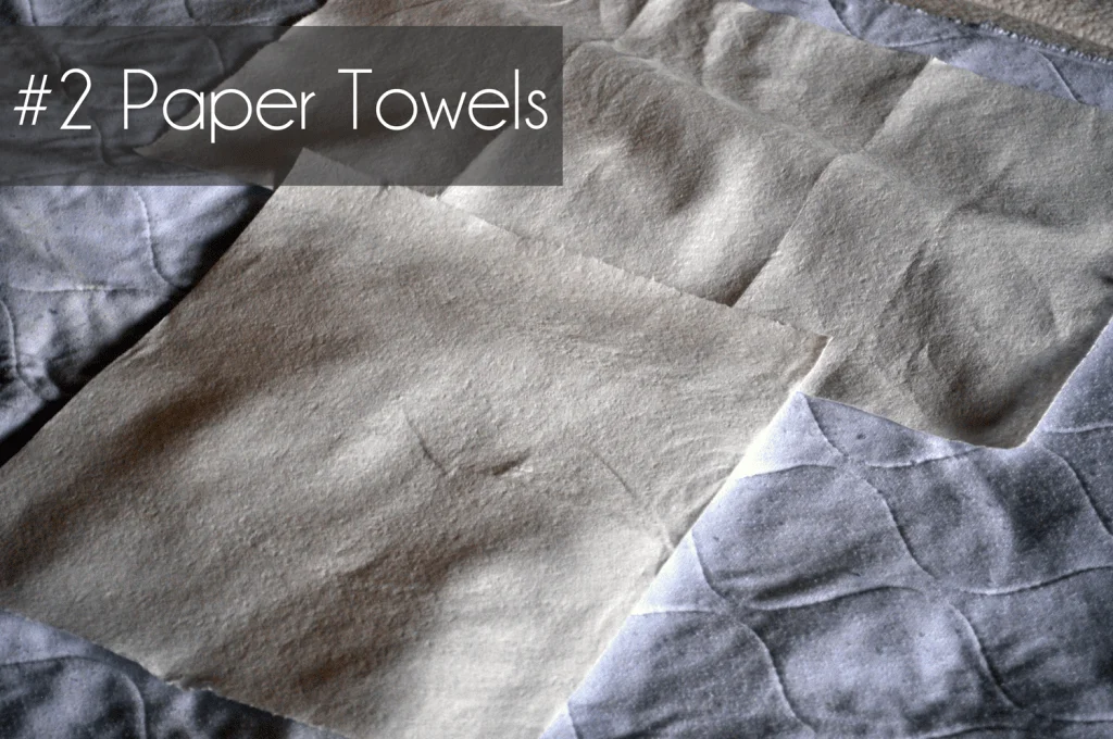 #2 - Paper towels were placed below the spill area in order to show any leakage