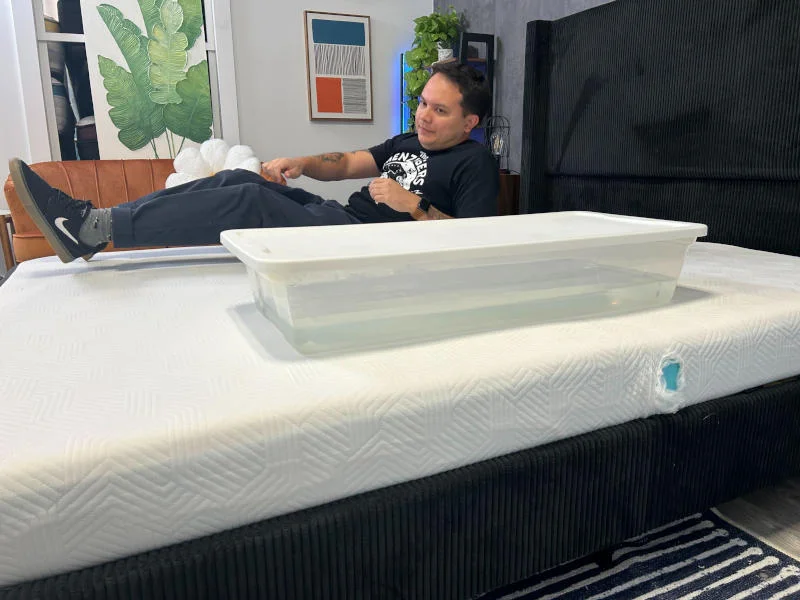 Ripple test on the Lucid Memory Foam Mattress