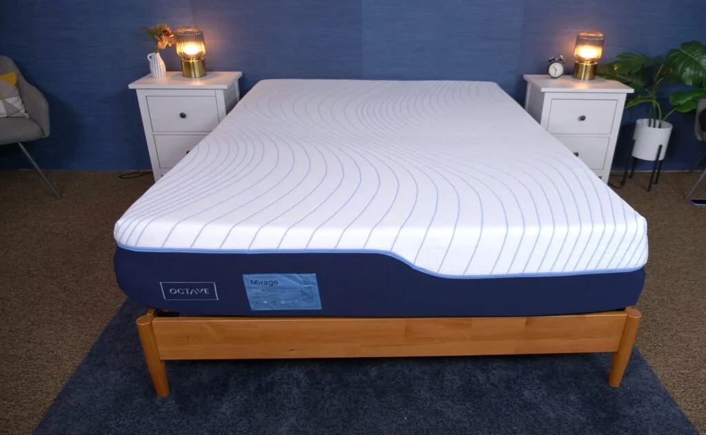 The Octave Mirage mattress in Sleepopolis studio