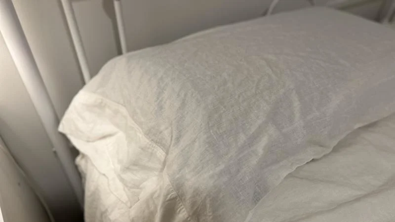 The pillowcase from a set of Coop Sleep Goods Cotton Linen Sheets