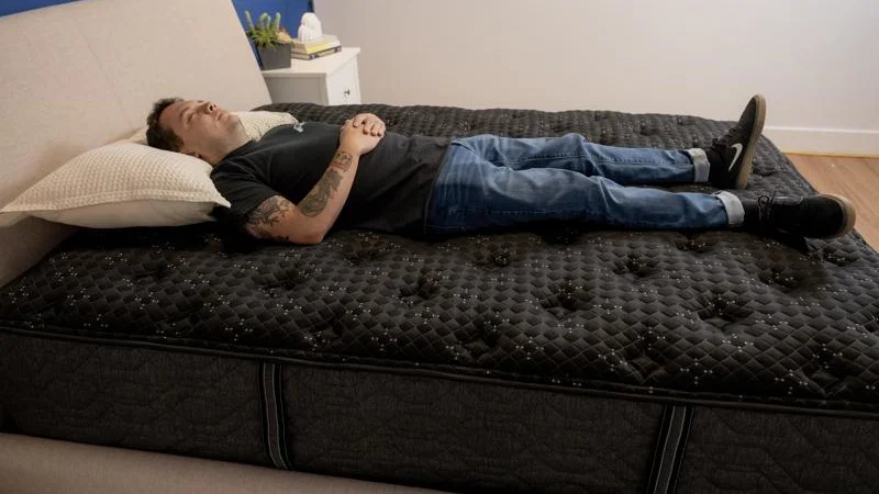 Back sleeping on the Beautyrest Black Mattress