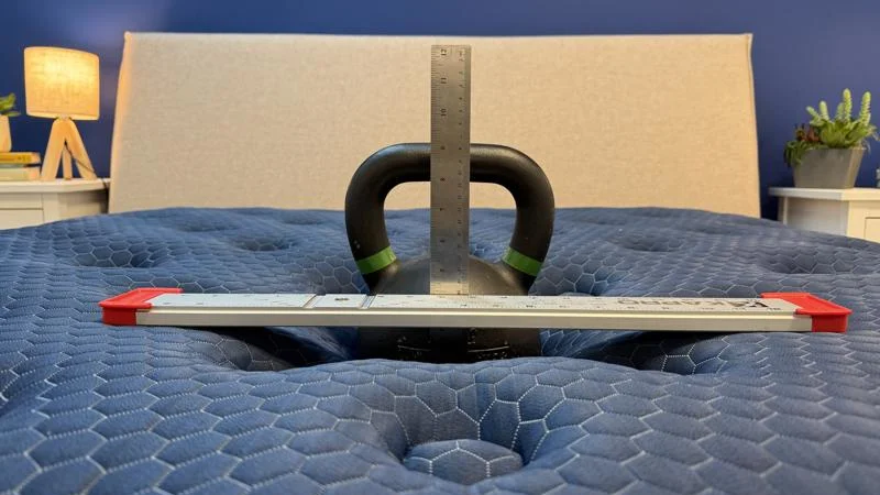 Sinkage test on the Brooklyn Bedding Signature Hybrid Mattress