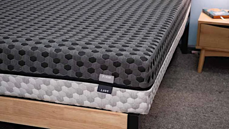 Side view of the Layla Flippable Mattress
