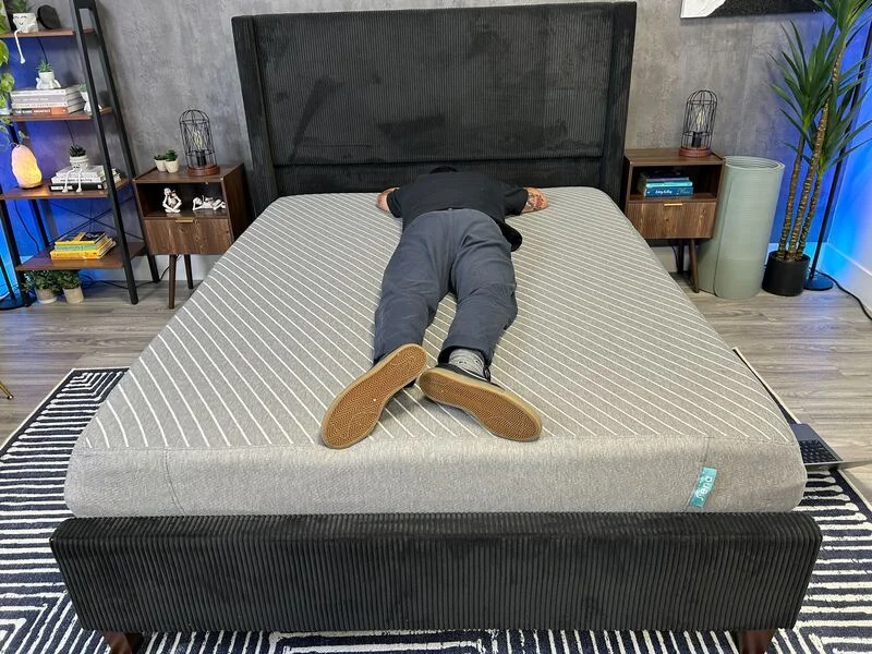 Stomach sleeping on the Siena mattress.