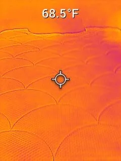 The DreamCloud Premier Memory Foam's initial temperature.