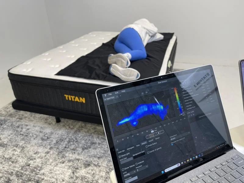 Our testers generate pressure maps of the Titan Plus Luxe