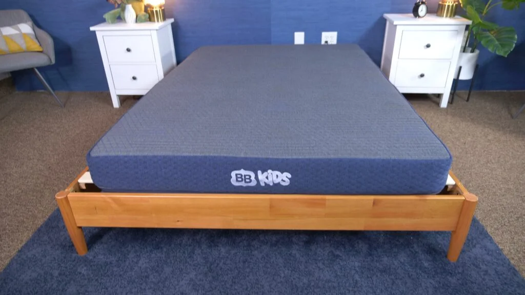 A Brooklyn Bedding BB Kids Mattress is shown in a bedroom