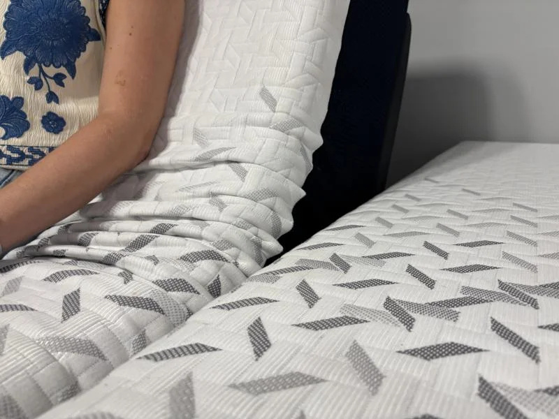 A close look at the fitment of Nectar Split King Mattresses on a Nectar Premier Adjustable Base