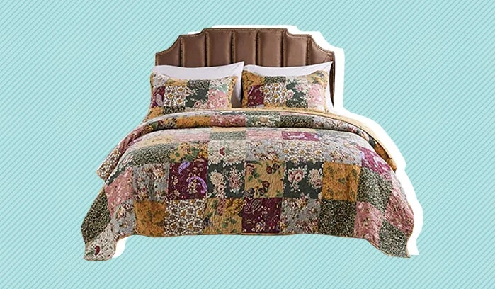 Best Floral PatchworkQuilt greenland2