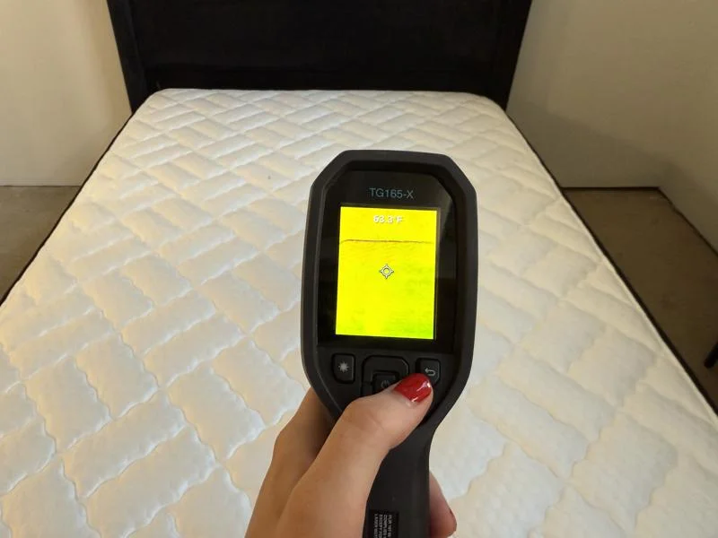 Thermal imaging of the Titan Plus Core Mattress before being slept on