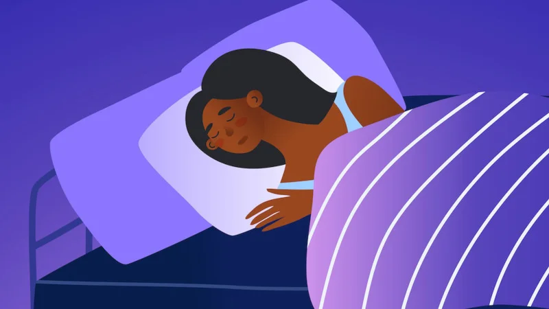 An illustration of a woman sleeping
