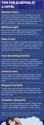 how to sleep in a hotel infographic