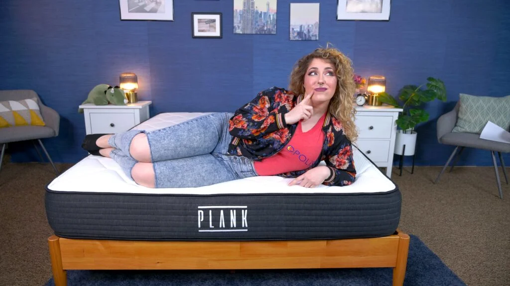 Nichole testing the Plank Firm Luxe