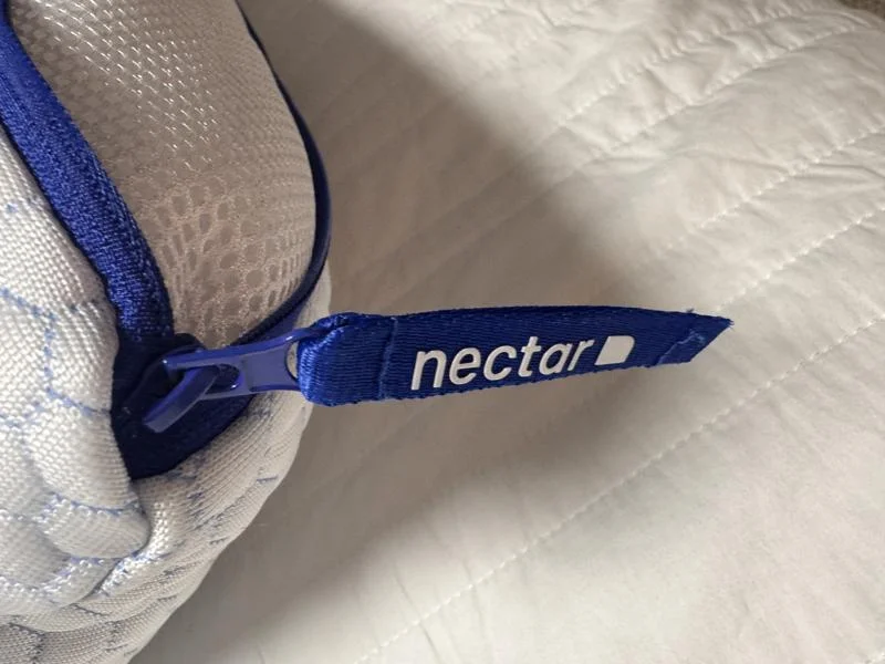 Zipper on the Nectar Tri-Comfort Cooling Pillow