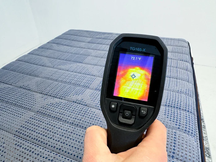 Thermal Gun results are shown for the Brooklyn Bedding CopperFlex Mattress.