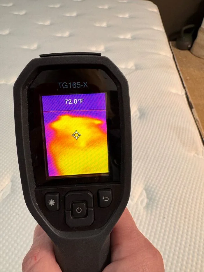 Cooling testing on the Titan Plus mattress