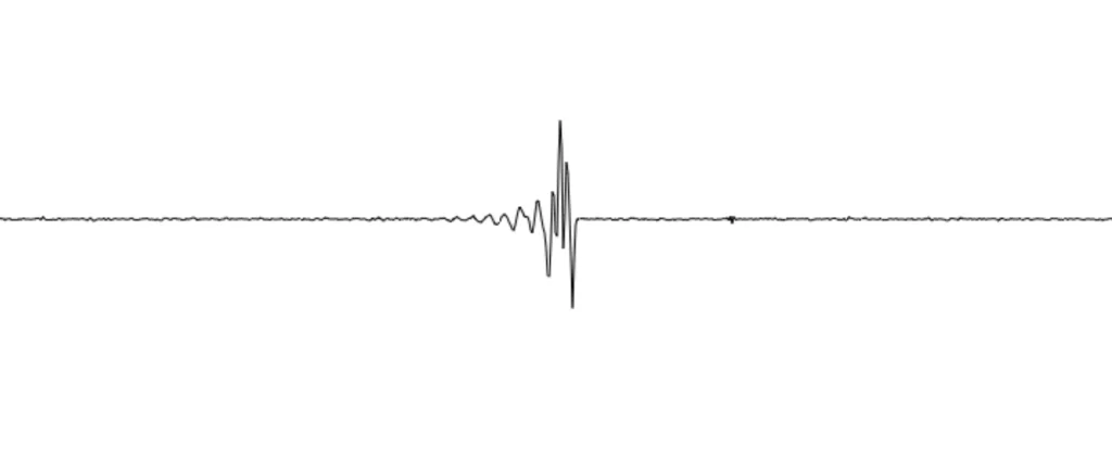 The Nectar Ultra's seismometer reading after dropping the ball from 4 inches.