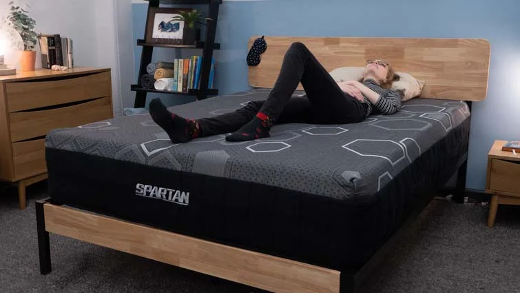 Back sleeping on the Spartan mattress