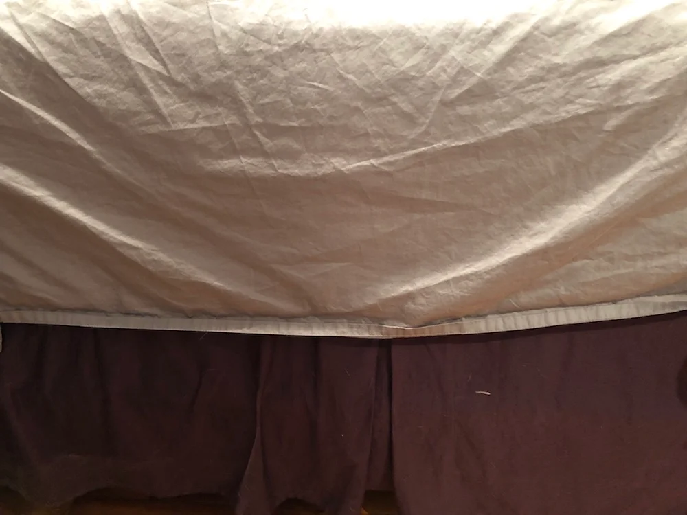 third sheet at mattress edge
