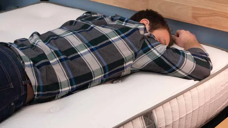 Stomach sleeping on the Avocado Latex