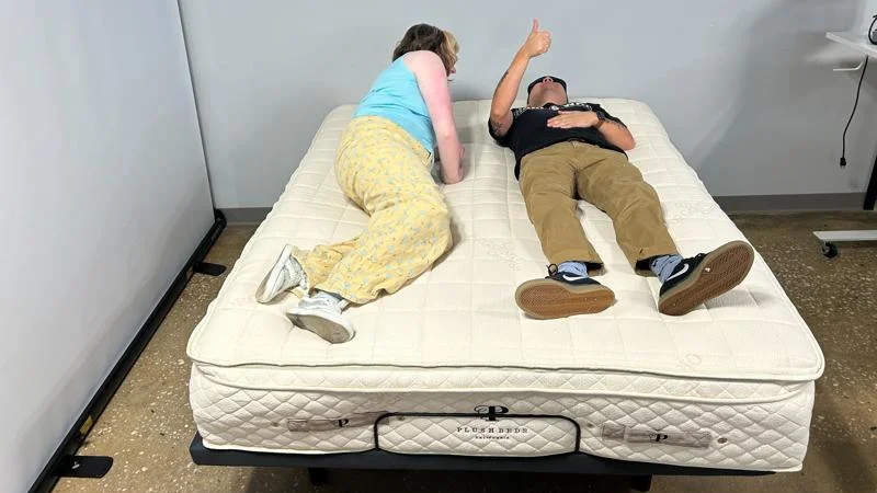 Partner test on the PlushBeds Botanical Bliss Mattress