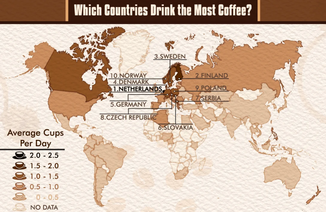 Which Countries Drink The Most Coffee?
