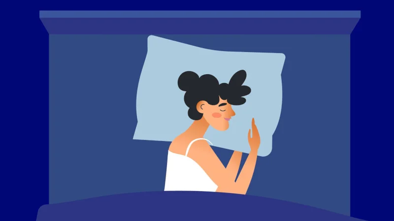 An illustration of a woman sleeping