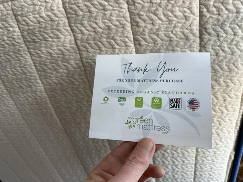 Organic certifications for the My Green Mattress Emily Crib Mattress