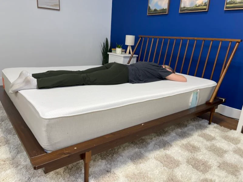 Stomach-sleeping on a Boring AF Mattress