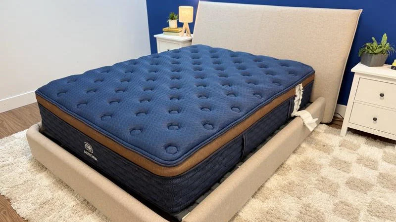 Angled view of the Brooklyn Bedding Aurora Luxe