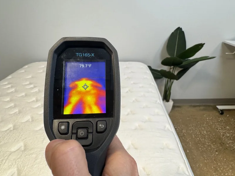 Thermal imaging of the Glacier Summit Hybrid Mattress