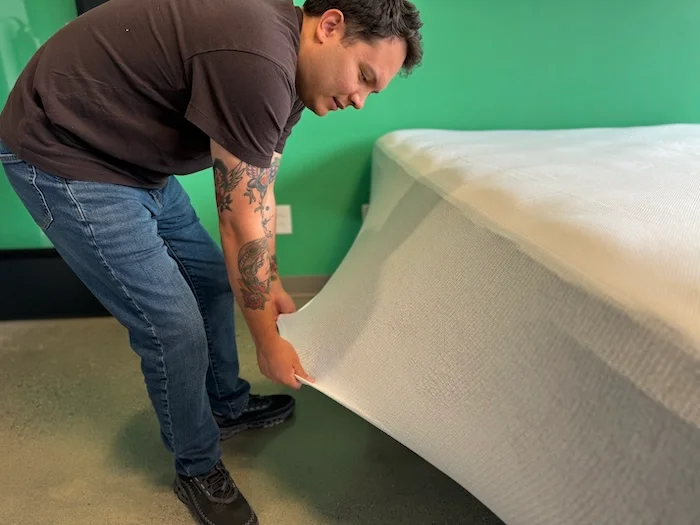 Installing a Casper Waterproof Mattress Protector.