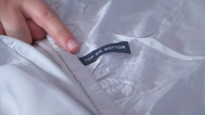 Close up of the Puffy Bamboo flat sheet