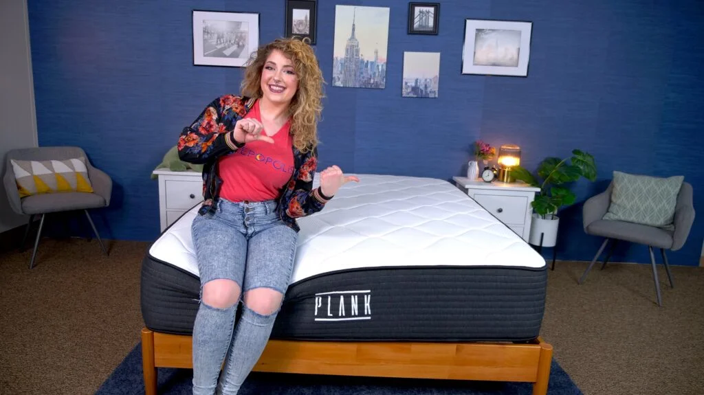 Nichole testing the Plank Firm Luxe