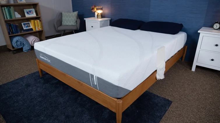 The TEMPUR-Cloud mattress in the Sleepopolis studio.