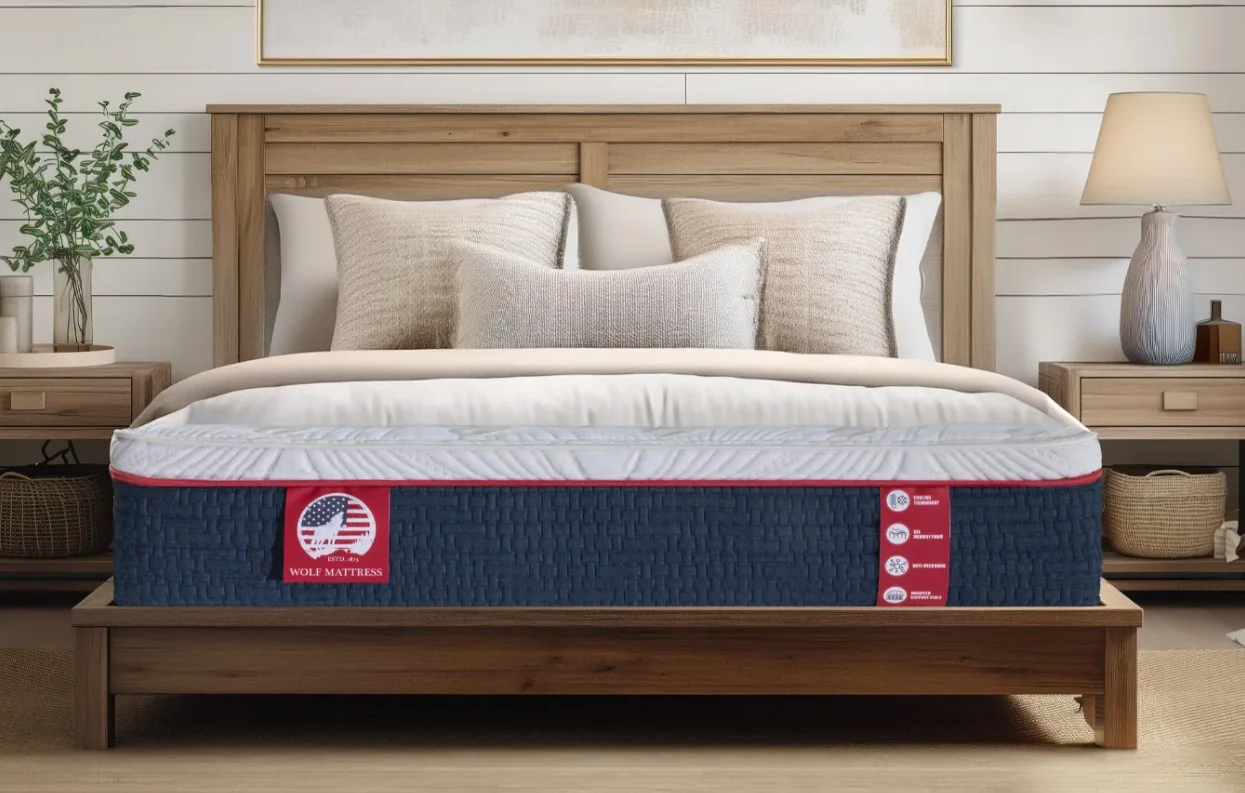 Wolf 14-Inch Memory Foam Hybrid Plush Pillow Top