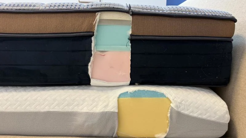 Construction of the Brooklyn Bedding CopperFlex Vs the Zinus Green Tea Memory Foam
