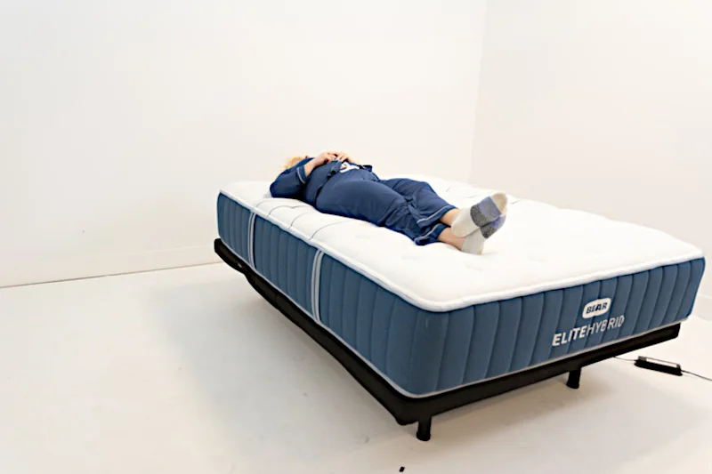 Back sleeper on the Bear Elite Hybrid