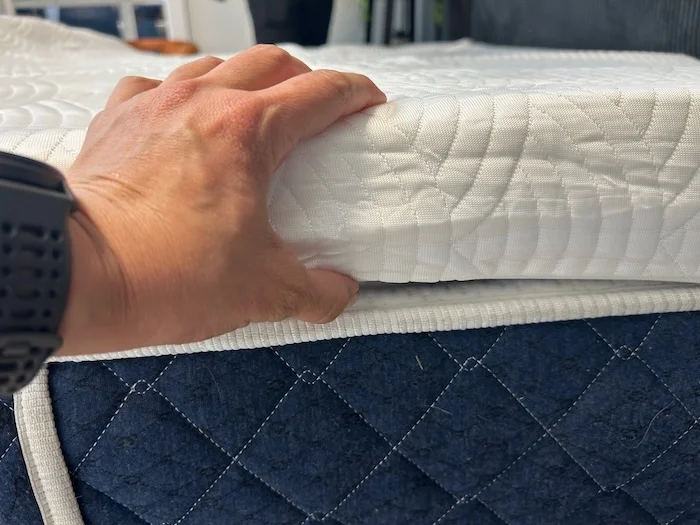 Looking at the thickness of a ViscoSoft Active Cooling Copper Topper