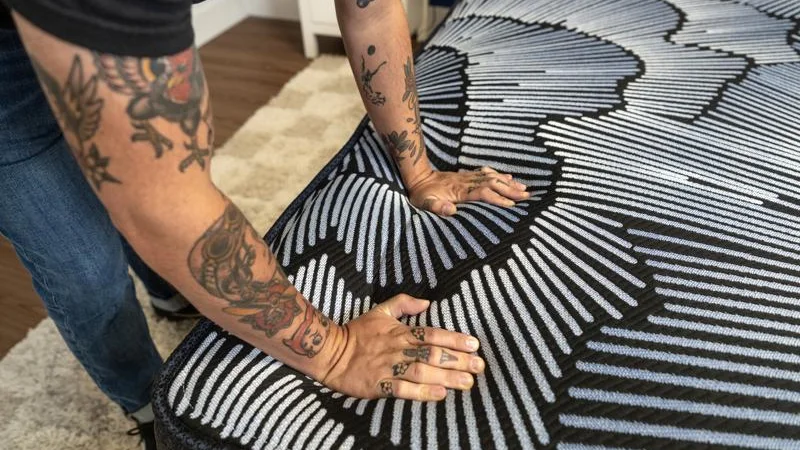 Pressing down on the Serta Perfect Sleeper Kendall X Mattress