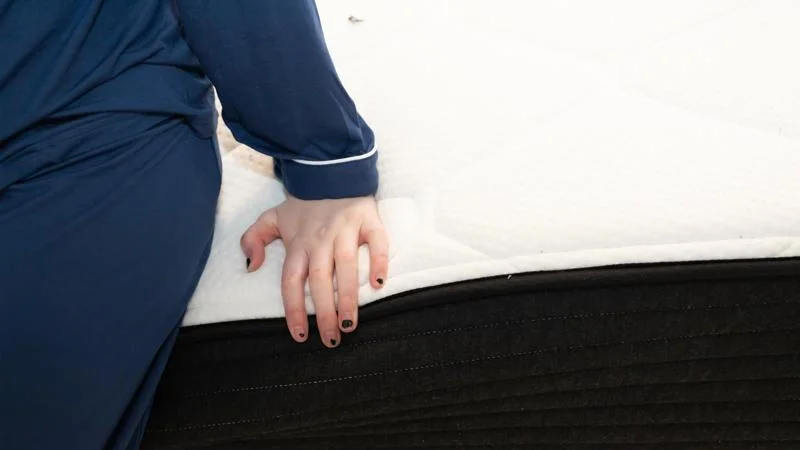 Seated edge support test on the Plank Firm mattress