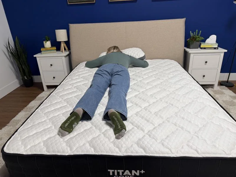 Stomach-sleeping on the Titan Plus Core Mattress