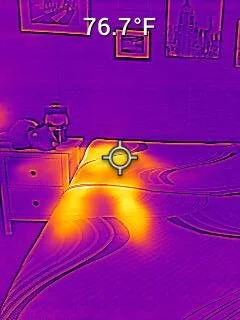 Body temperature on the Novaform ComfortGrande Advanced Gel Memory Foam Mattress