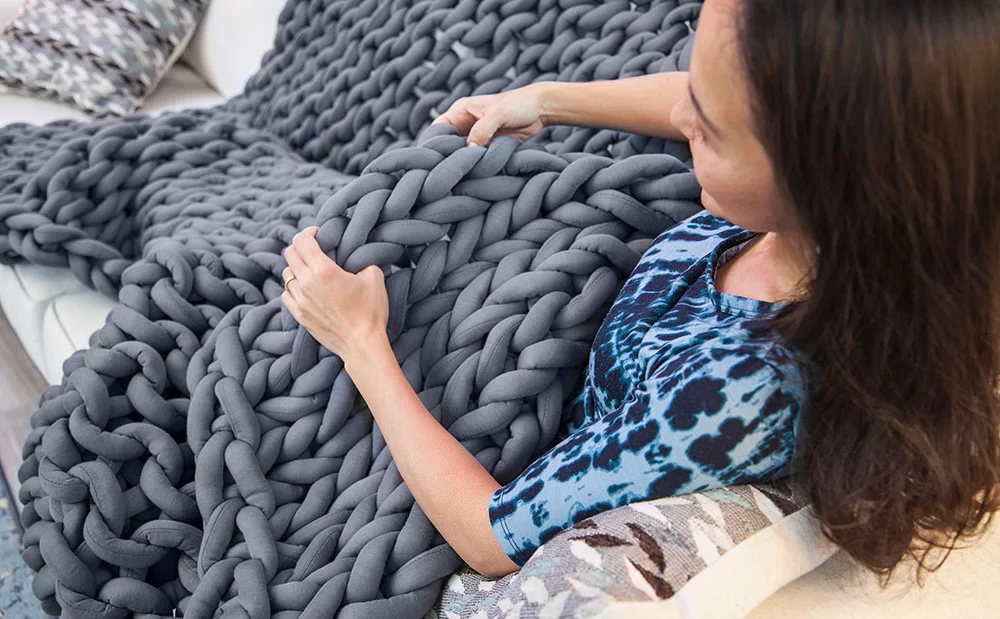 sleeping with a weighted blanket