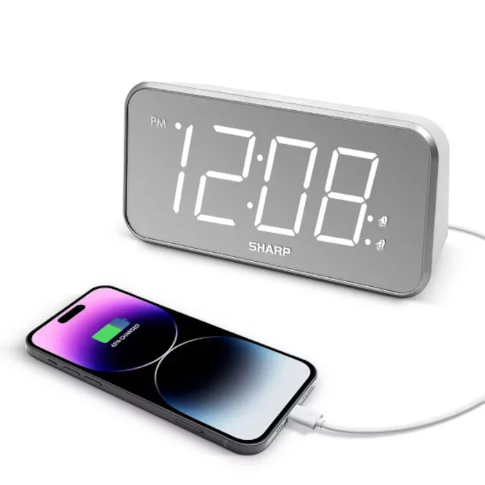 Sharp AccuSet Jumbo Mirror Display Alarm Clock