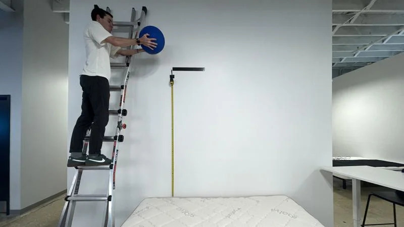 Bounce test on the Saatva Solaire Mattress