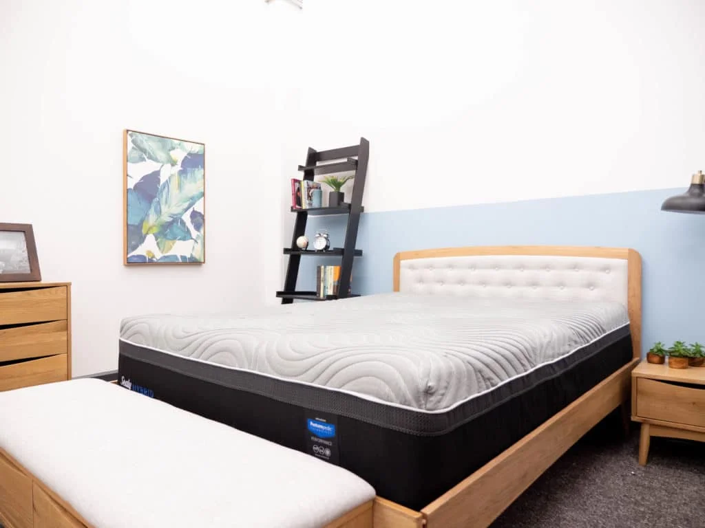 Sealy Hybrid Performance mattress on frame