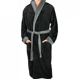 NY Threads Luxurious Men’s Fleece Bathrobe NY Threads Luxurious Men’s Fleece Bathrobe