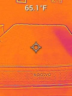 Thermal gun reading on Saatva Rx